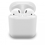 Beskyttelsesetui i silikone til Apple Airpods, Hvid Beskyttelsesetui i silikone til Apple Airpods, Hvid