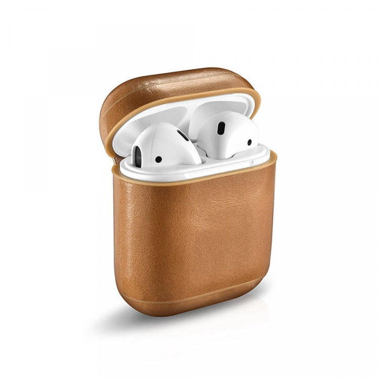 Læderetui til Apple Airpods med spænde Læderetui til Apple Airpods med spænde
