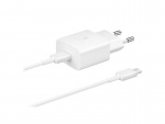 Samsung EP-T1510X USB-C 15W vægoplader + 3A USB-C-kabel, hvid Samsung EP-T1510X USB-C 15W vægoplader + 3A USB-C-kabel, hvid