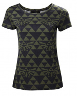 Zelda - Grøn Sort Hyrule Dame T-shirt, S