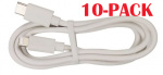 10-PACK Kabel USB-C - Lightning, 2,4A, 1m, hvid