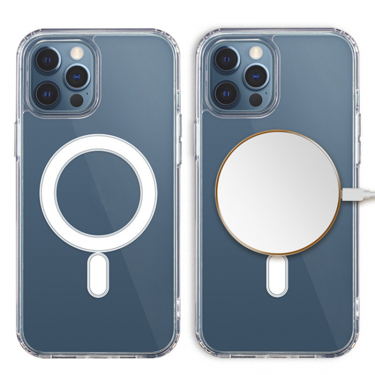 Anti Shock 1,5 mm MagSafe-etui til iPhone 16 Plus, gennemsigtig