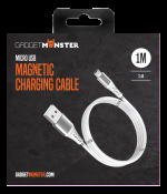 GADGETMONSTER Magnetisk USB-A-Micro USB-opladerkabel, 1 m