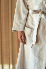 Kosta Linnewäfveri Baddrock Velour, Vit/Sand, S/M