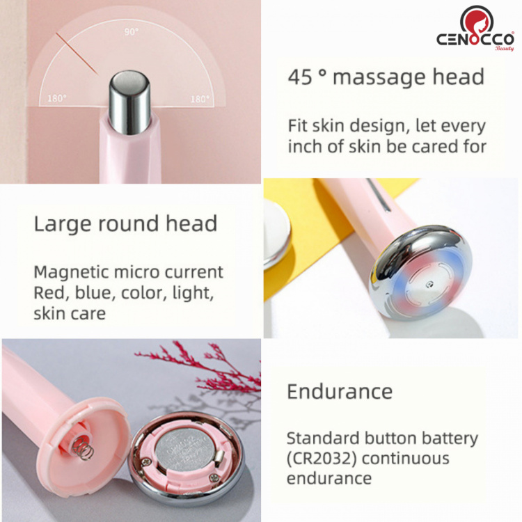 Cenocco Beauty CC-9102 Magnetisk mikrovibrationsansigtsmassager med LED