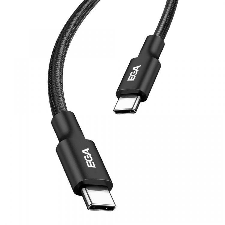 Hurtigopladning USB-C til USB-C 6A 240W, 2 m, sort