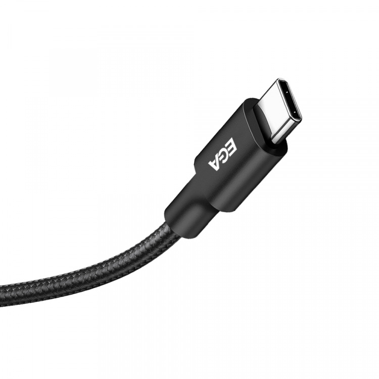 Hurtigopladning USB-C til USB-C 6A 240W, 2 m, sort
