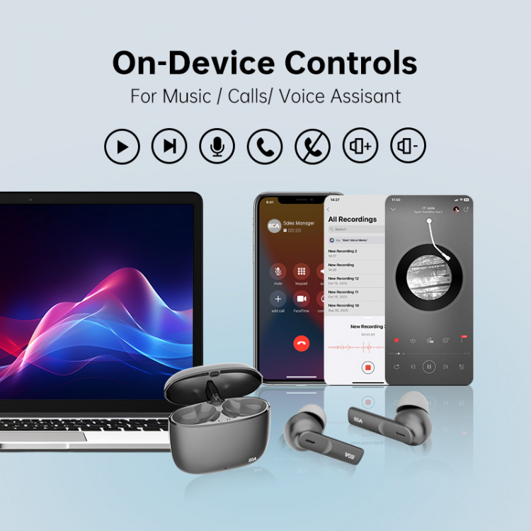 ET05 True Wireless Bluetooth-hovedtelefoner, sort