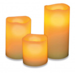 LC2193 LED Candles w/Wavy Edge 3 pcs