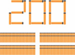 Skumgummipilar kompatibla med bl a NERF, 200 st