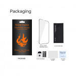 Skærmbeskytter af hærdet glas med metalramme, iPhone 16 Pro