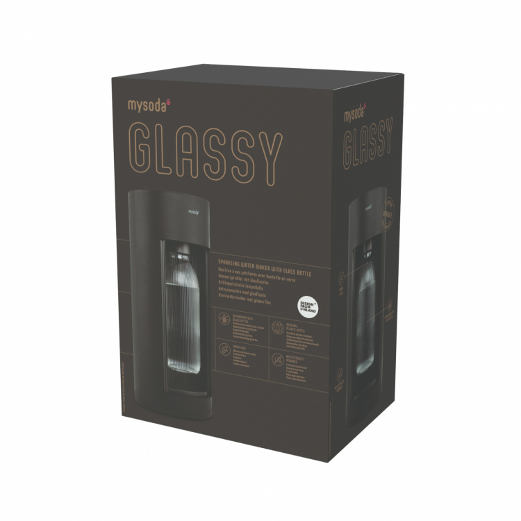 Mysoda Glassy sparkling water maker, Black Mysoda Glassy sparkling water maker, Black