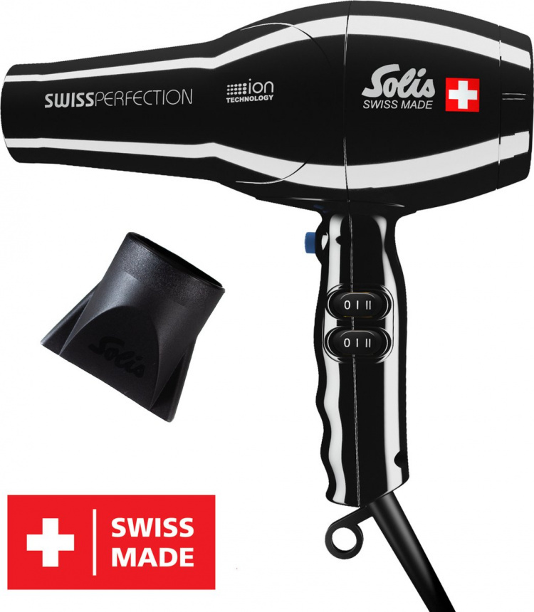 Solis Swiss Perfection 440 Sort Hårtørrer