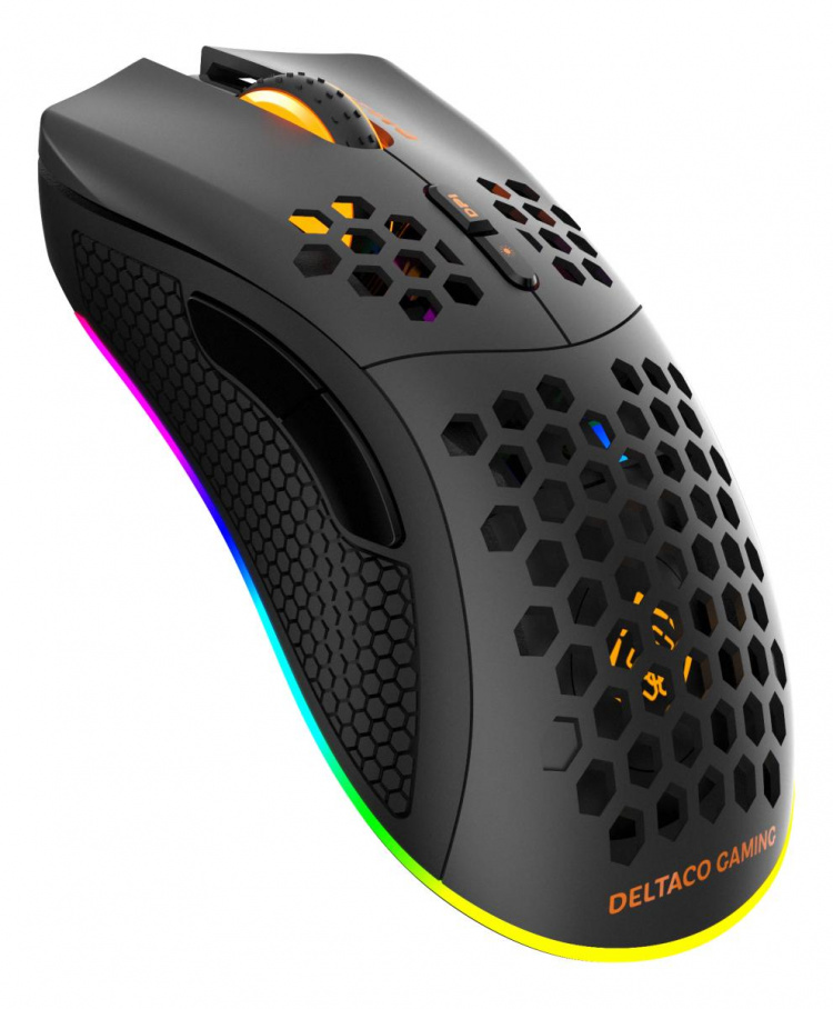 DELTACO GAMING DM220 Trådlös lättvikts gaming mus, RGB, svart DELTACO GAMING DM220 Trådlös lättvikts gaming mus, RGB, svart