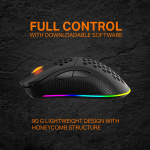 DELTACO GAMING DM220 Trådlös lättvikts gaming mus, RGB, svart DELTACO GAMING DM220 Trådlös lättvikts gaming mus, RGB, svart