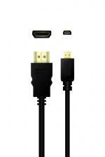 QNECT Højhastigheds-HDMI-kabel m/Ethernet A - D, 2 m