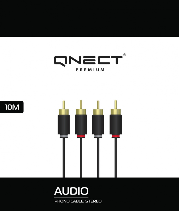 QNECT Phono 2xRCA han - 2xRCA han, 10m