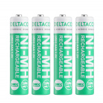 DELTACO Ultimate Ni-Mh genopladelig, LR03/AAA størrelse, 750mAh, 4-pak(SG)