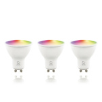 DELTACO SMART HOME LED-lampa, 3-pack, GU10, WiFI 2,4GHz, 5W, 470lm, dimbar, 220-240V, RGB DELTACO SMART HOME LED-lampa, 3-pack, GU10, WiFI 2,4GHz, 5W, 470lm, dimbar, 220-240V, RGB