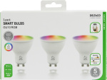 DELTACO SMART HOME LED-lampa, 3-pack, GU10, WiFI 2,4GHz, 5W, 470lm, dimbar, 220-240V, RGB DELTACO SMART HOME LED-lampa, 3-pack, GU10, WiFI 2,4GHz, 5W, 470lm, dimbar, 220-240V, RGB