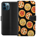 Tegnebogsetui til Apple iPhone 12 Pro Max med Pizza motiv