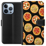 Tegnebogsetui til Apple iPhone 13 Pro med Pizza motiv