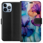 Tegnebogsetui til Apple iPhone 13 Pro Max med Magiske blomster motiv