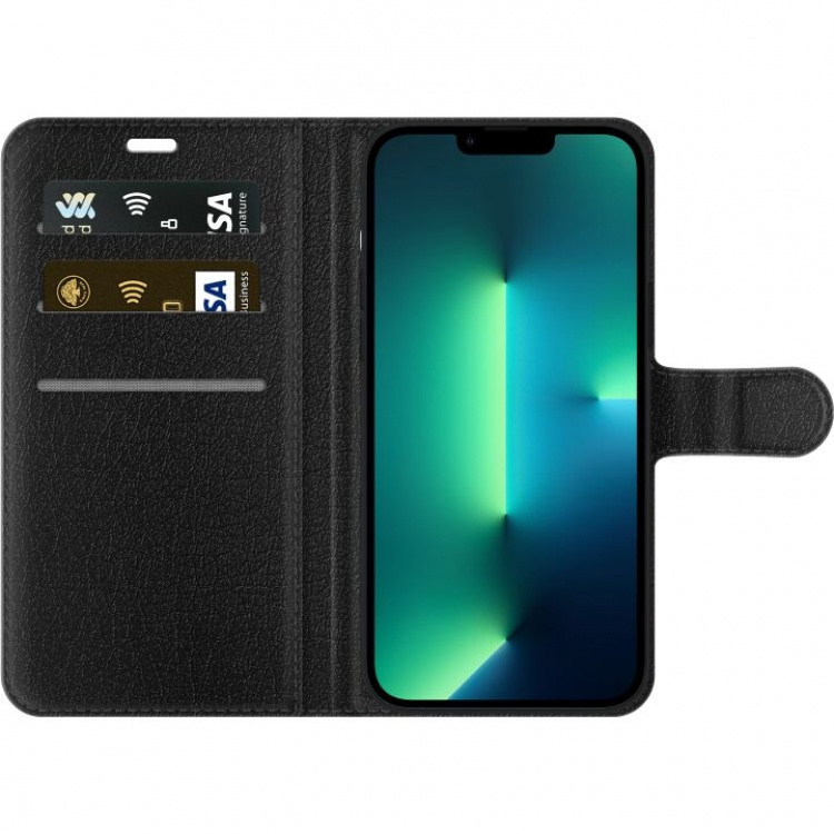 Tegnebogsetui til Apple iPhone 13 Pro Max med Metallict mønster motiv