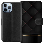 Tegnebogsetui til Apple iPhone 13 Pro Max med Luksuslinje motiv