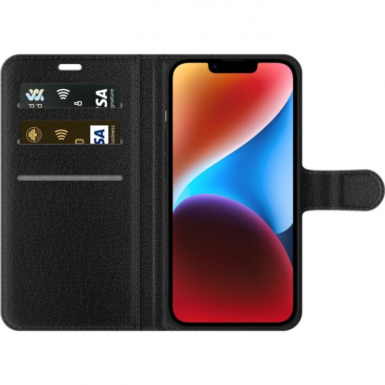 Tegnebogsetui til Apple iPhone 14 med Marmor motiv