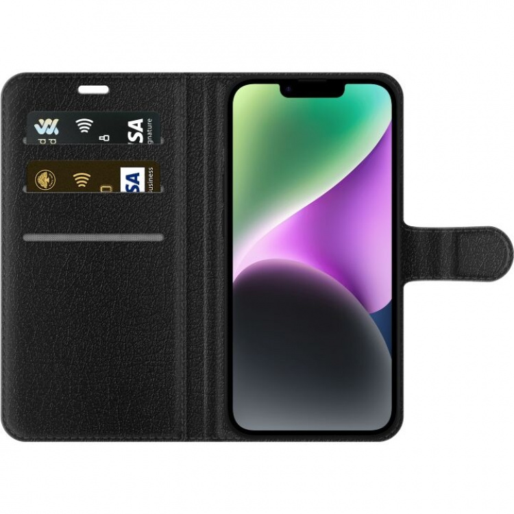 Tegnebogsetui til Apple iPhone 15 Plus med Nalle motiv