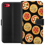 Tegnebogsetui til Apple iPhone SE (2020) med Pizza motiv