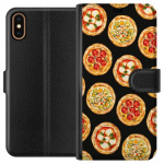 Tegnebogsetui til Apple iPhone X med Pizza motiv