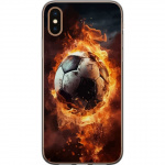 Mobilcover til Apple iPhone XS Max med Fodbold motiv