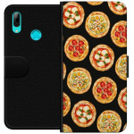 Tegnebogsetui til Huawei P smart 2019 med Pizza motiv