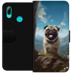 Tegnebogsetui til Huawei P smart 2019 med Glad Hund motiv