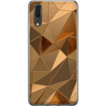 Mobilcover til Huawei P20 med 3D Guld motiv
