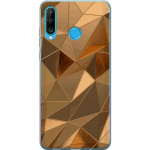 Mobilcover til Huawei P30 lite med 3D Guld motiv