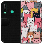 Tegnebogsetui til Huawei P40 lite E med Katte mønster motiv