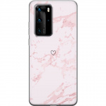 Mobilcover til Huawei P40 Pro med Rosa Hjerte motiv