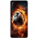 Mobilcover til Huawei P smart Pro 2019 med Fodbold motiv