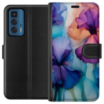Tegnebogsetui til Motorola Edge 20 Pro med Magiske blomster motiv