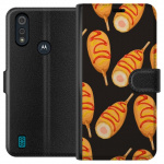 Tegnebogsetui til Motorola Moto E6i med Kyllingedrumstick motiv