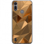 Mobilcover til Motorola Moto E6i med 3D Guld motiv