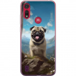 Mobilcover til Motorola Moto E6s (2020) med Glad Hund motiv