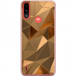 Mobilcover til Motorola Moto E7 Power med 3D Guld motiv
