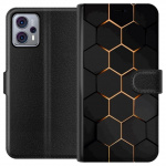 Tegnebogsetui til Motorola Moto G23 med Luksuriøst Mønster motiv