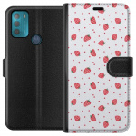 Tegnebogsetui til Motorola Moto G50 med Jordbær motiv