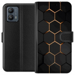 Tegnebogsetui til Motorola Moto G53 med Luksuriøst Mønster motiv