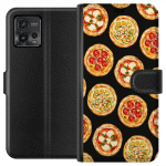 Tegnebogsetui til Motorola Moto G72 med Pizza motiv